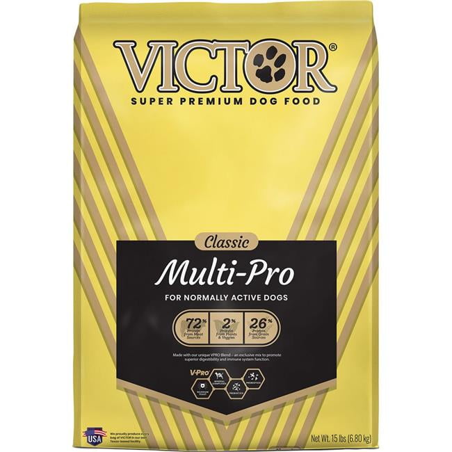 Victor 505135 Classic Multi-Pro Dog Food - Beef, Chicken & Pork - 15 lbs