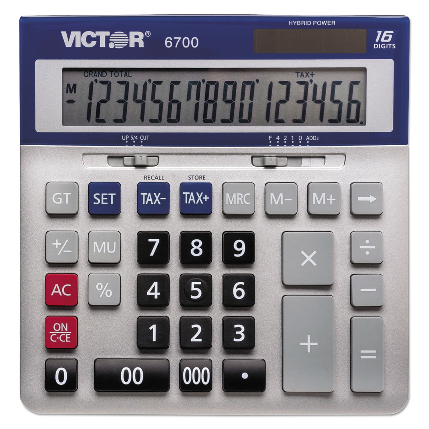 Victor Technologies 6700 Large Desktop Calculator, 16-digit Lcd