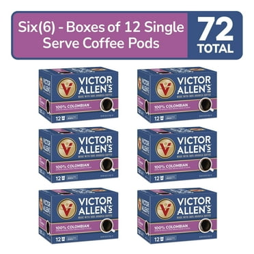 Victor Allen's Coffee 100% Colombian Coffee, Medium Roast, 72 Count, Single Serve Coffee Pods for Keurig K-Cup Brewers