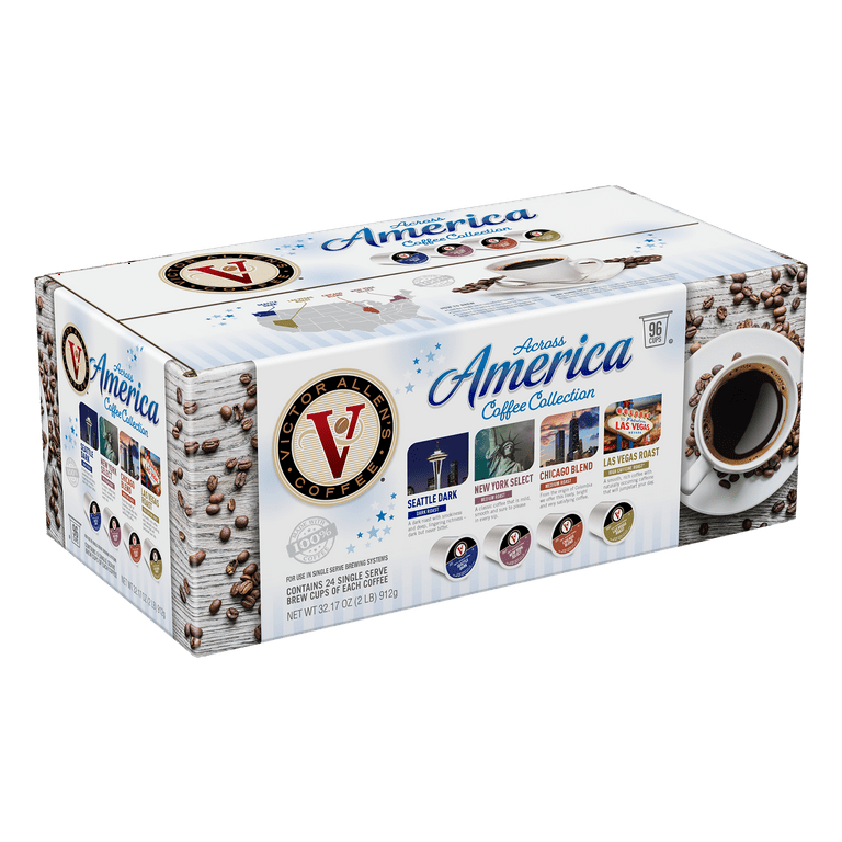 Victor Allen's Across America Assorted Coffee Variety Pack Single Serve Coffee Pods for Keurig K-Cup Brewers (96-Count)