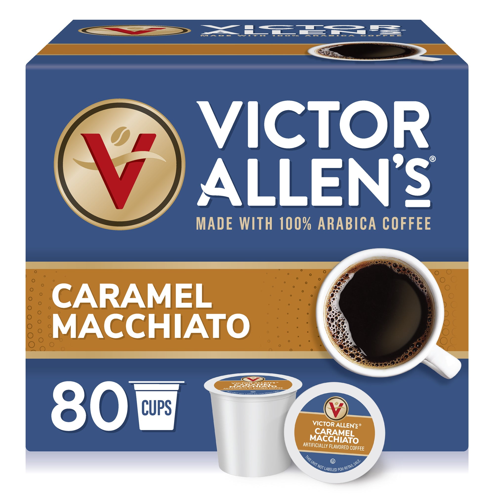 Victor Allen's Coffee, Caramel Macchiato, Medium Roast, 80 ct, K Cups