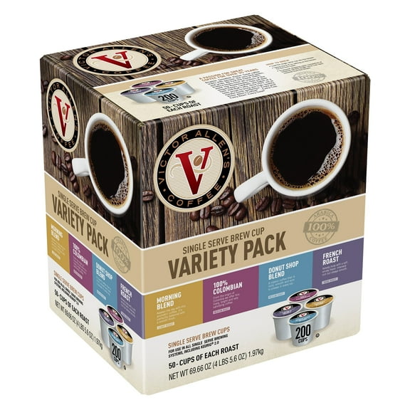 Victor Allen's Coffee Favorites Variety Pack, 200 Count, Single Serve Coffee Pods for Keurig K-Cup Brewers