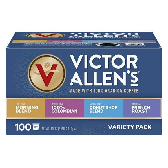 Victor Allen's Coffee Favorites Variety Single Serve K-Cup Coffee Pods, 100 Count