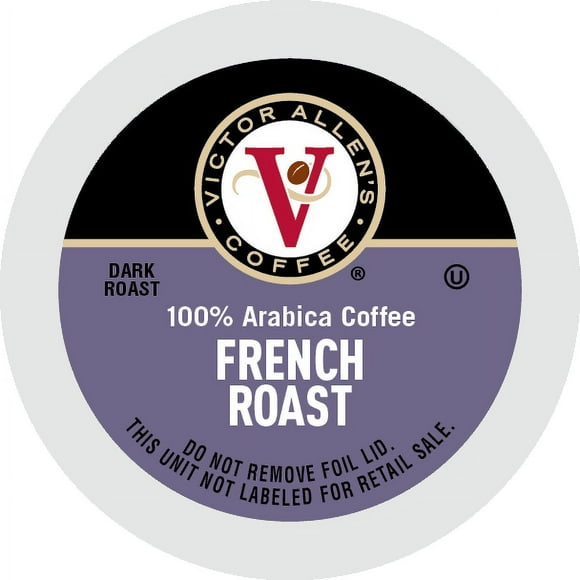 Victor Allen's Coffee French Roast, Dark Roast, 100 Ct, Single Serve Coffee Pods for Keurig K-Cup Brewers