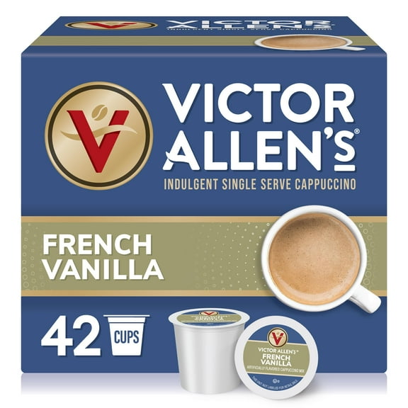 Victor Allen's Coffee French Vanilla Flavored Cappuccino Mix, 42 Count, Single Serve K-Cup Pods for Keurig K-Cup Brewers