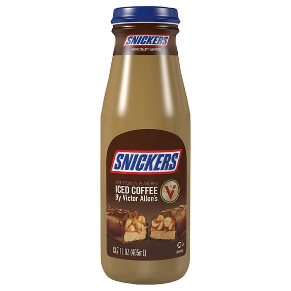 Victor Allen's Coffee Iced Latte Snickers 13.7 fl oz (Pack Of 12)