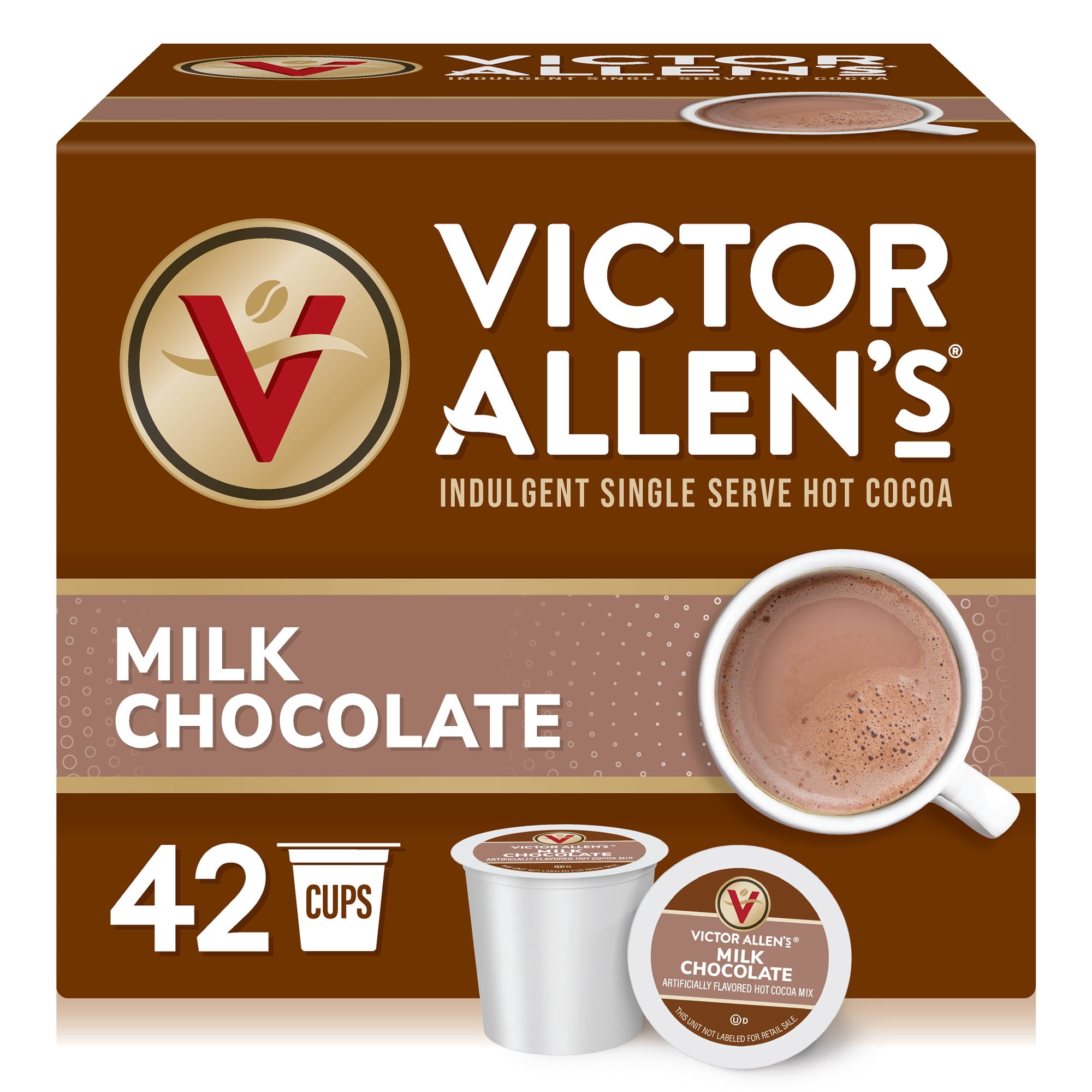 Victor Allen's, Coffee, Milk Chocolate Hot Cocoa, 42 Count