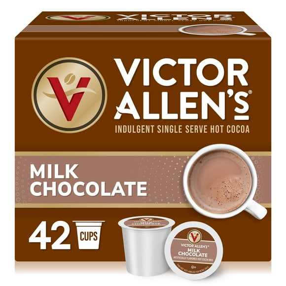 Victor Allen's Coffee Milk Chocolate Hot Cocoa, 42 Count, Single Serve Coffee Pods for Keurig K-Cup Brewers