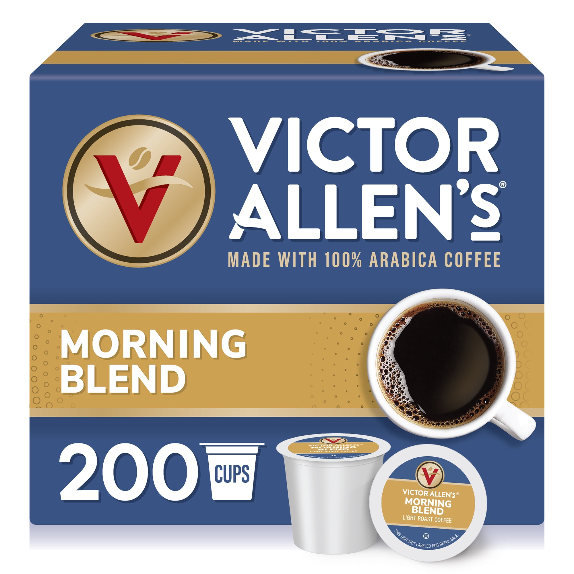 Victor Allen's Coffee Morning Blend, Light Roast, 200 Count, Single Serve  Coffee Pods for Keurig K-Cup Brewers