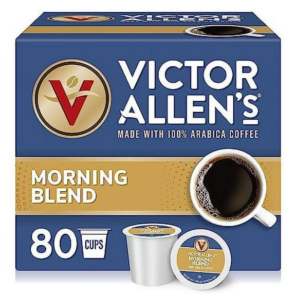 Victor Allen's Coffee Morning Blend, Light Roast, 80 Count, Single Serve Coffee Pods for Keurig K-Cup Brewers
