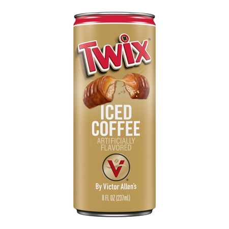 Victor Allen's Coffee Twix Iced Canned Coffee Latte, 8oz Cans (12 Pack)