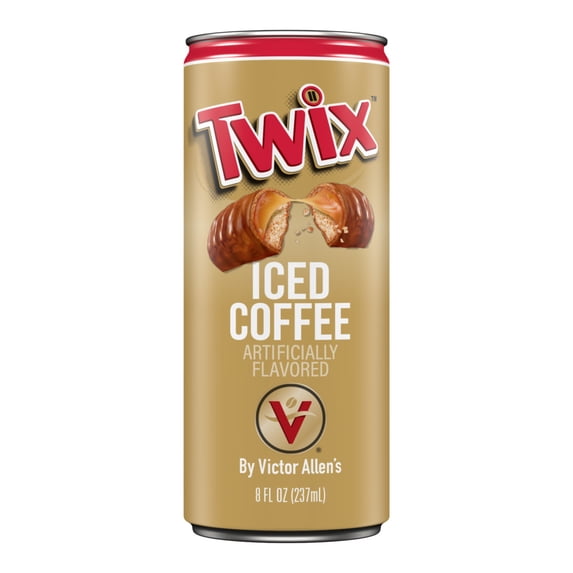 Victor Allen's Coffee Twix Iced Canned Coffee Latte, 8oz Cans (12 Pack)