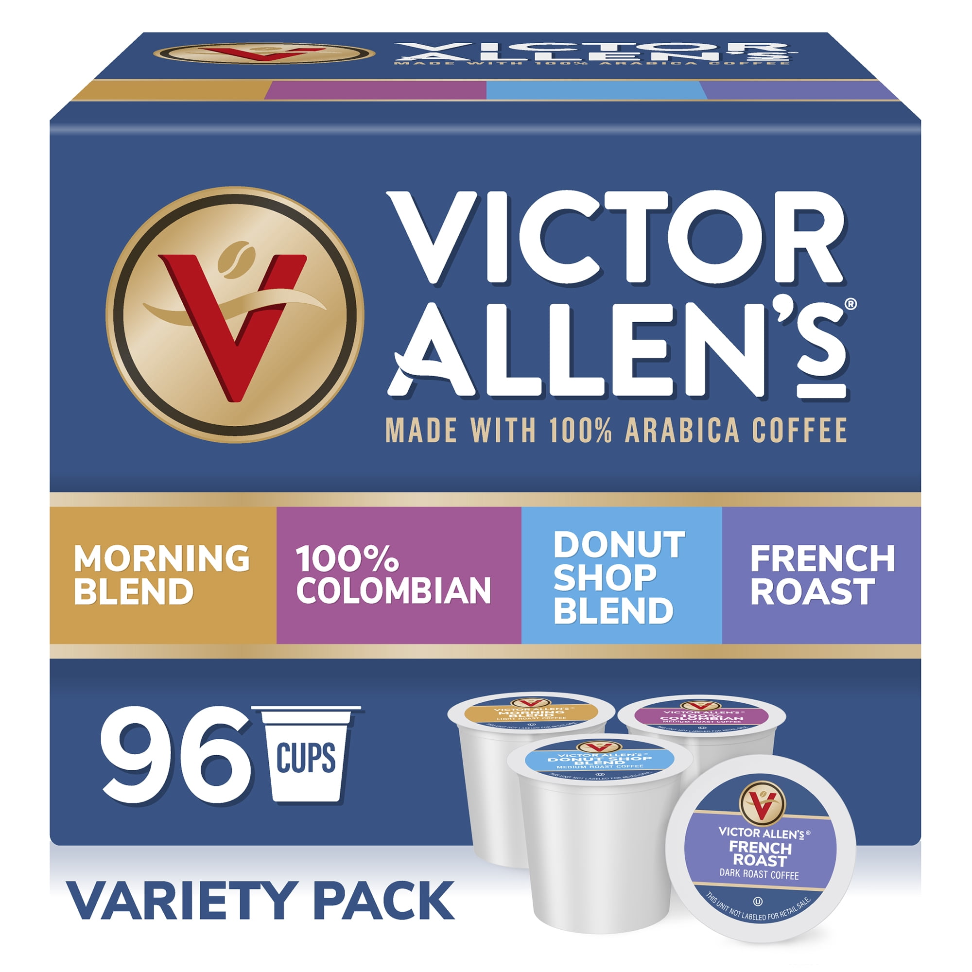 Victor Allen's Coffee Favorites Variety Pack, 96 Count, Single Serve Coffee Pods for Keurig K-Cup Brewers