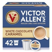 Victor Allen's Coffee White Chocolate Caramel Flavored Cappuccino, 42 Count, Single Serve K-Cup Pods for Keurig K-Cup Brewers