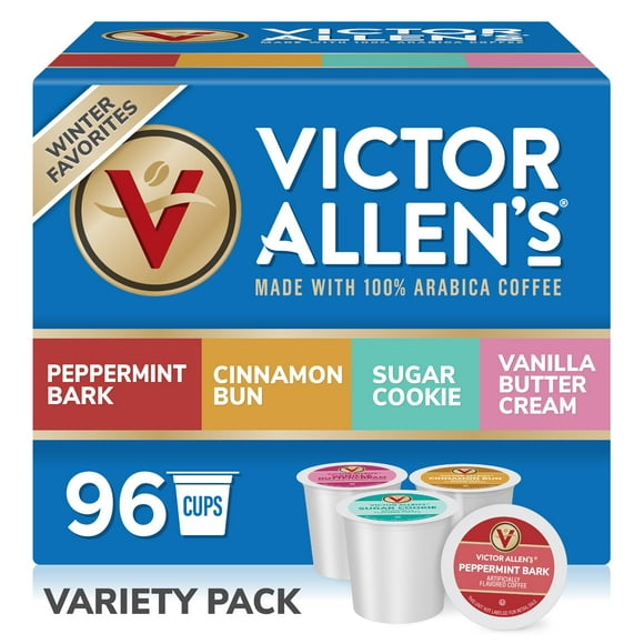 Victor Allen's Coffee Winter Wonderland Variety, 96 Count, Single Serve Coffee Pods for Keurig K-Cup Brewers