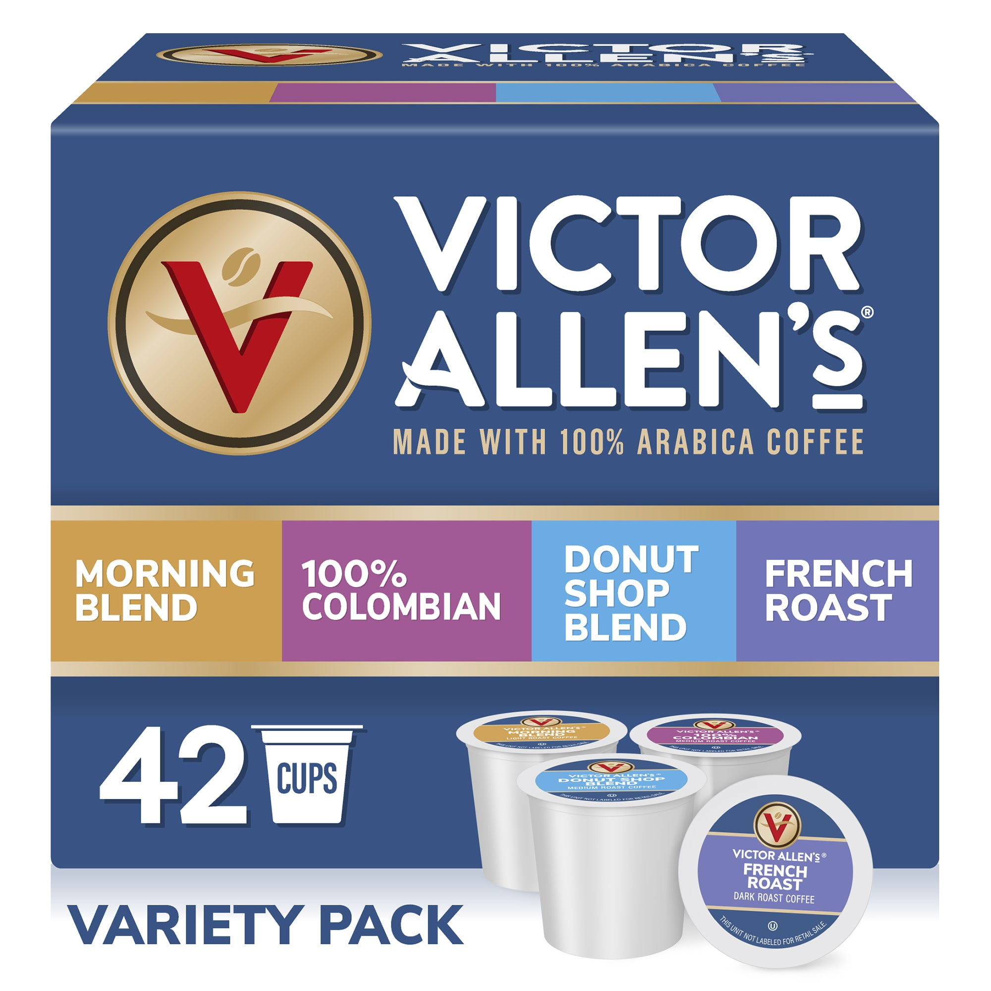 Victor Allen's Coffee Favorites Variety Pack, 42 Count, Single Serve Coffee Pods for Keurig K-Cup Brewers