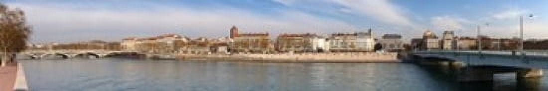 Victor Augagneur Bridge over the Rhone River Lyon Rhone Rhone-Alpes France Canvas Art - Panoramic Images (22 x 4)