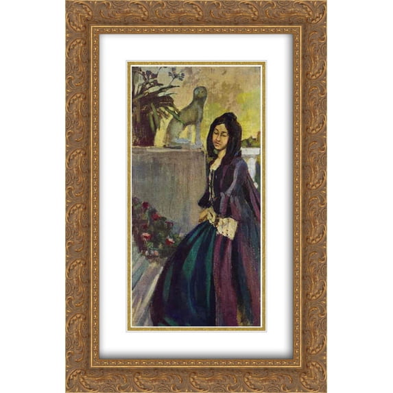 Victor Borisov Musatov 2x Matted 16x24 Gold Ornate Framed Art Print 'In the Park'