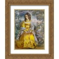 thumbnail image 1 of Victor Borisov Musatov 2x Matted 20x24 Gold Ornate Framed Art Print 'Lady Seated, with a Tapestry in the Background', 1 of 2