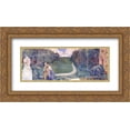 thumbnail image 1 of Victor Borisov Musatov 2x Matted 24x14 Gold Ornate Framed Art Print 'Slumber Divine (sketch for a panel)', 1 of 2