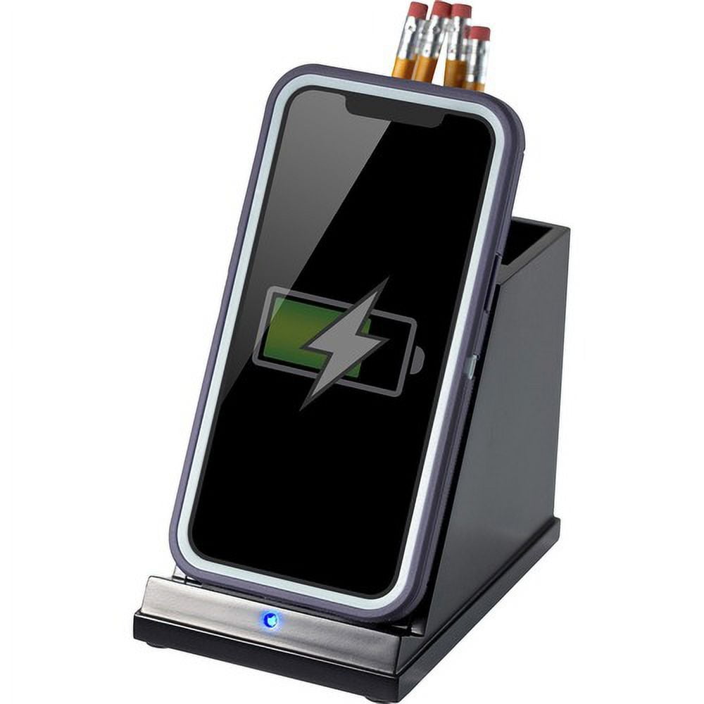 Victor CS100 Wireless Phone Charger with Pencil Cup - 1 Each - Input connectors: USB Victor CS100 Wireless Phone Charger with Pencil Cup - 1 Each - Input connectors: USB