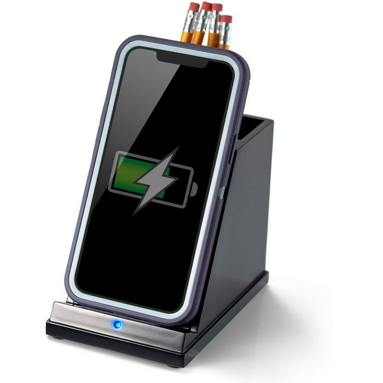 Victor CS100 Wireless Phone Charger with Pencil Cup - 1 Each - Input connectors: USB Victor CS100 Wireless Phone Charger with Pencil Cup - 1 Each - Input connectors: USB