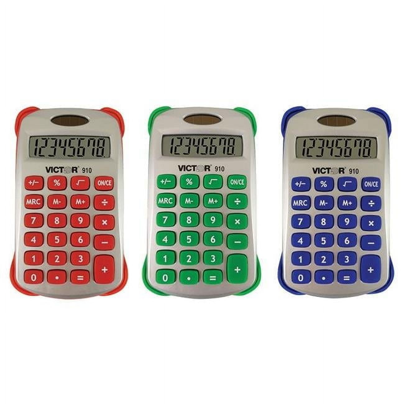 Victor Colorful 8 Digit Handheld Calculator (3 Count)
