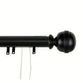 thumbnail image 1 of Contemporary Home Living 163.5" Black Decorative Adjustable Traverse Rod with Sliders, 1 of 2