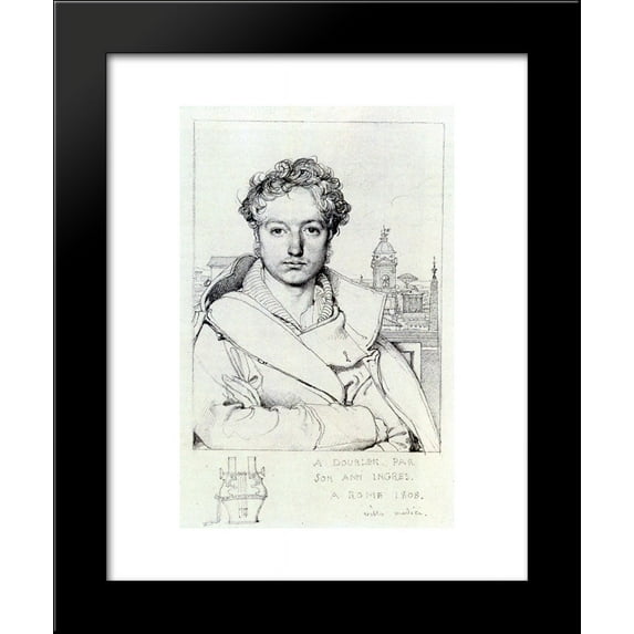 Victor Dourlen 20x24 Framed Art Print by Jean Auguste Dominique Ingres