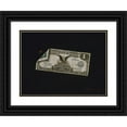 thumbnail image 1 of Victor Dubreuil 14x11 Black Ornate Wood Framed Double Matted Museum Art Print Titled: One Dollar Silver Certificate (1898-1900), 1 of 5