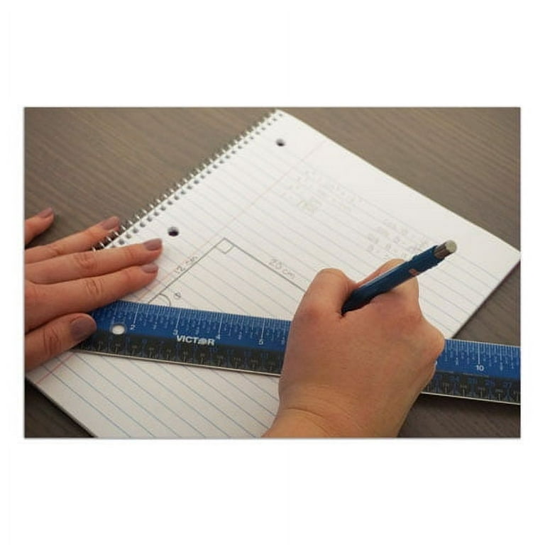 Easy Read Stainless Steel Ruler, Standard/Metric, 18 Easy Read Stainless Steel Ruler, Standard/Metric, 18
