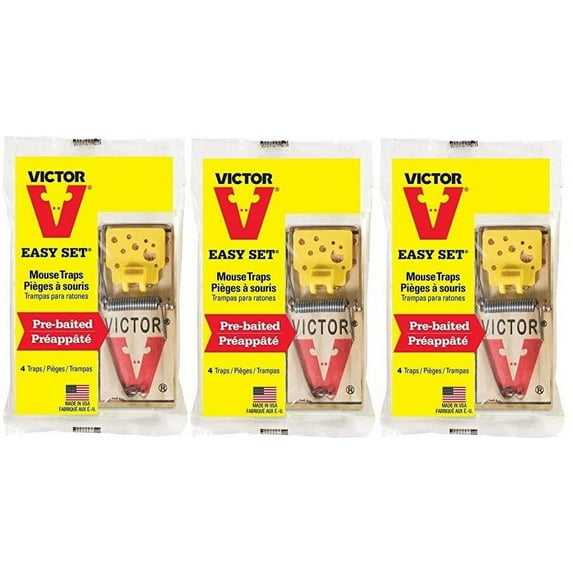 Victor Easy Set Mouse Traps (Pack of 12)