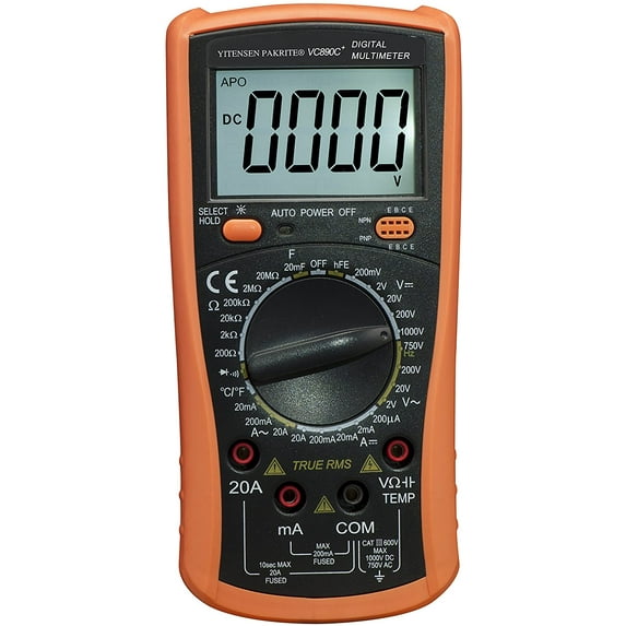 Victor Electronics YITENSEN-PAKRITE(R) Digital Multimeter w/capacitance Test VC890C+, True RMS
