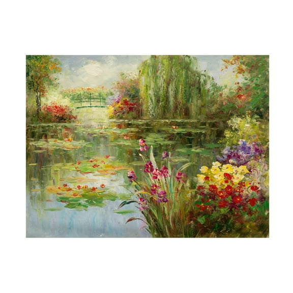 Trademark Fine Art Victor Giton Water Lilies Canvas Wall Art - 18x24