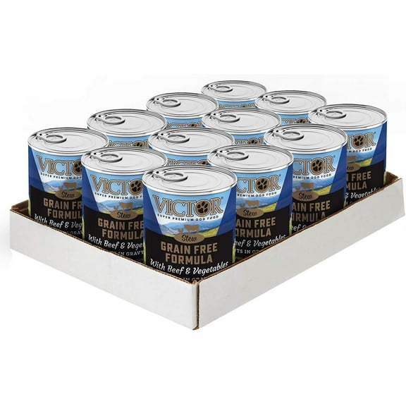 Victor Grain Free Beef and Vegetables Canned Wet Dog Food 12-Pack