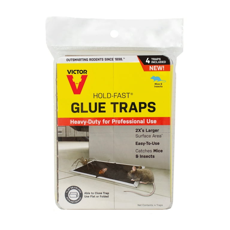 Victor Hold-Fast Mouse Glue Traps - 4 Pack - Walmart.com