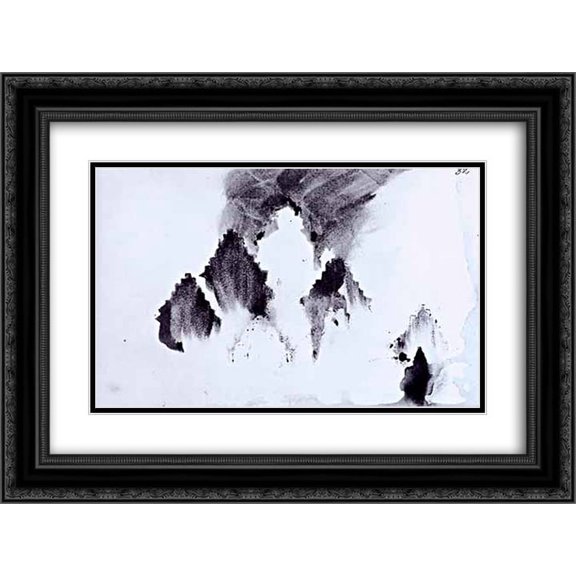 Victor Hugo 2x Matted 24x20 Black Ornate Framed Art Print 'Pattern Composition'