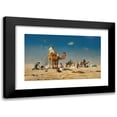 thumbnail image 1 of Victor Huguet 18x13 Black Modern Framed Museum Art Print Titled - Travellers in the Desert (1868), 1 of 5