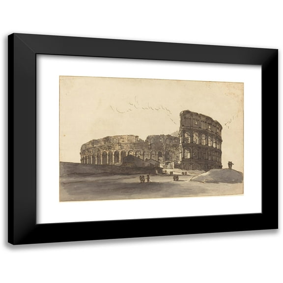 Victor-Jean Nicolle 14x11 Black Modern Framed Museum Art Print Titled - The Colosseum