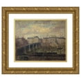 thumbnail image 1 of Victor Lecomte 14x12 Gold Ornate Wood Frame and Double Matted Museum Art Print Titled - Le Pont De La Tournelle (1918), 1 of 4