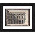 thumbnail image 1 of Victor Louis 18x14 Black Ornate Wood Framed Double Matted Museum Art Print Titled - Design for the Garden Facade of the Palais Royal (1781), 1 of 5