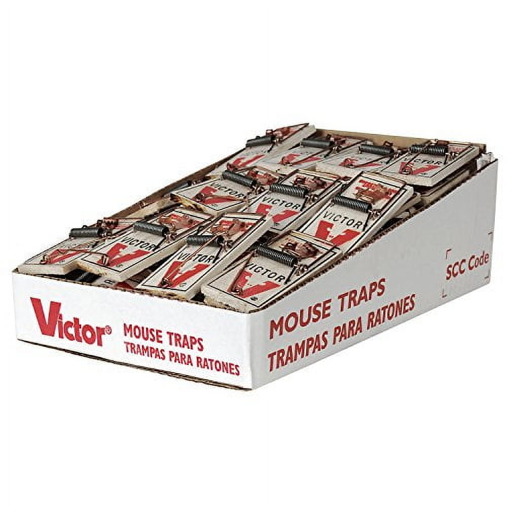 Victor M154 Metal Pedal Trap Pack of 72, red