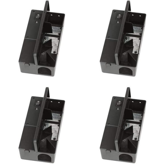 Victor M2524S Electronic Mouse Trap Pack of 4, 4 Pack, Black