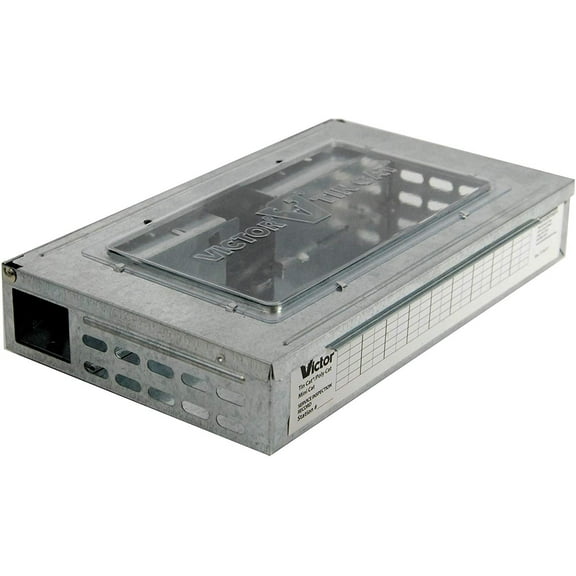 Victor M308 Tin Cat Humane Live Mouse Trap Clear Lid Pack of 12