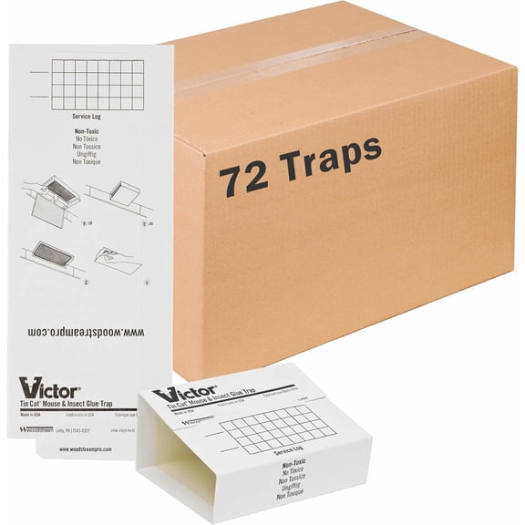 Victor M309 Professional Glue Boards for Insect and Rodent monitoring - 72 Glue Boards