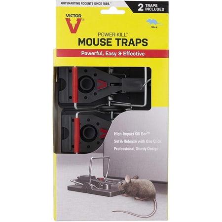Victor M392 2-Pack Power-Kill Mouse Trap, 2 Pack, Gray
