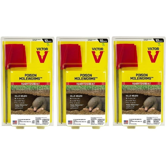Victor M6009 Poison Moleworms, Yellow - Thr k