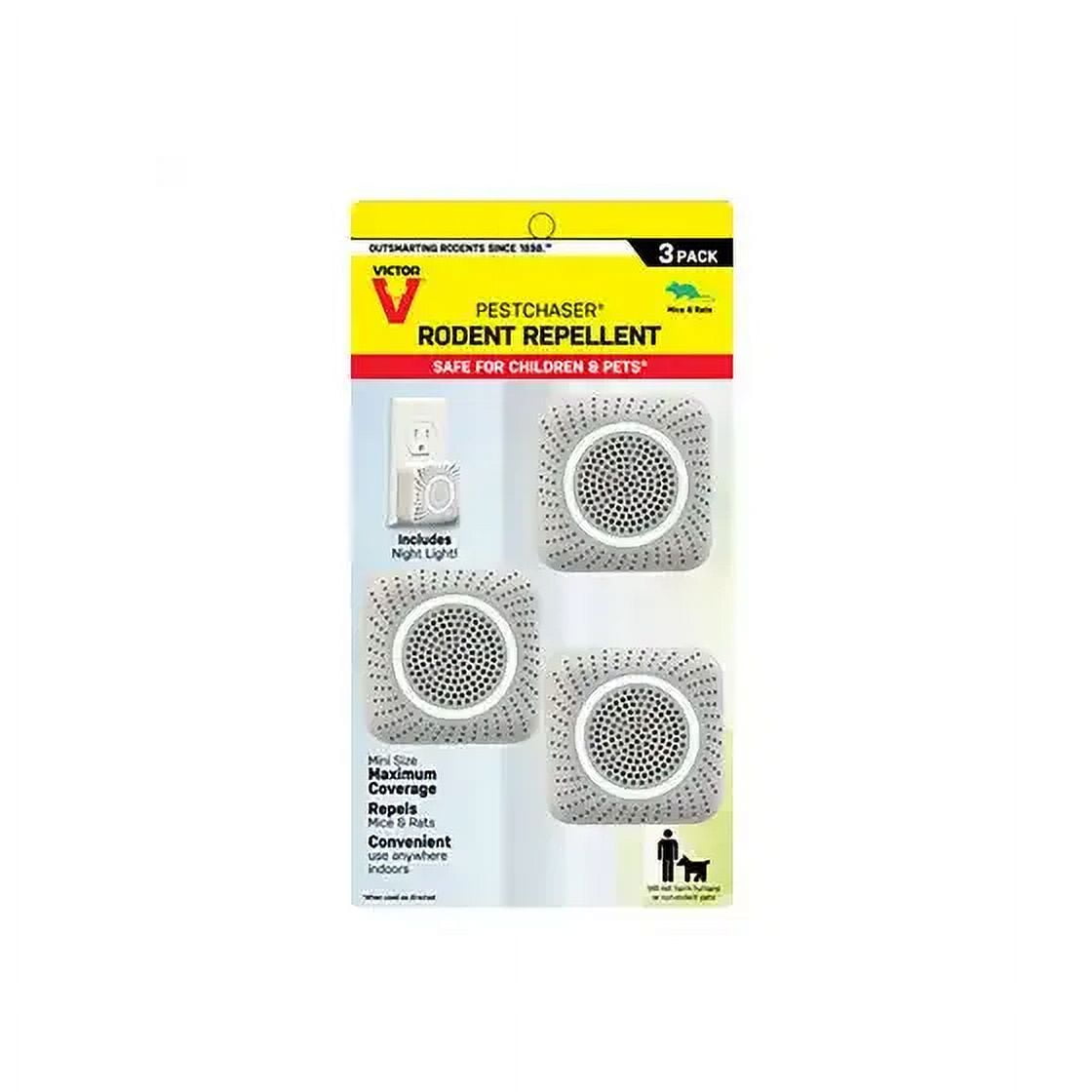 Victor M753K Pestchaser Rodent Repellent, Plugin, 1.69 Inch Repels