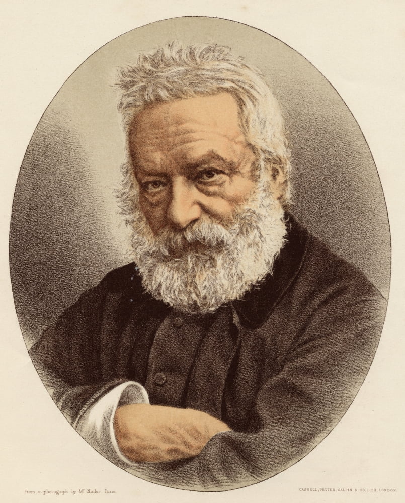Victor Marie Hugo1802-1885 French Poet Novelist And Dramatist From A Photograph By Monsieur Nadar Canvas Art - Ken Welsh Design Pics (13 x 17)