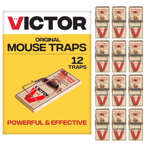 Victor Metal Pedal Mouse Trap, 12 Pack